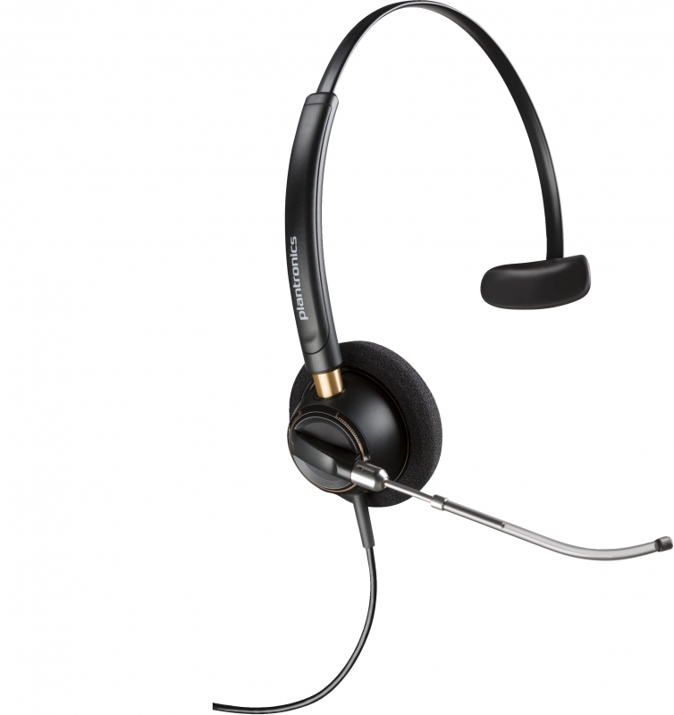 HP/Poly 783Q4AA, Encore Pro HW510V, Wired Mono Headset, USB-A/C + 3.5mm, Black, 2 Year Warranty (Works with PC and Desk Phone)