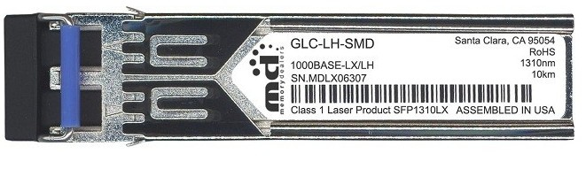 Cisco GLC-LH-SMD=, 1000BASE-LX/LH SFP TRANSCEIVER MODULE, MMF/SMF, 1310NM, DOM, 1 Year
