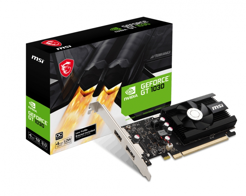 MSI Nvidia GeForce GT 1030, 4GB DDR4, Cuda Core: 384, PSU: 300W