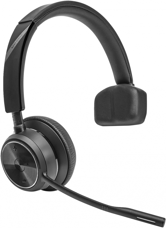 HP/Poly 8L589AA, Savi 7410 Office UC, Bluetooth Mono Headset, Charging Stand, USB-A, Black, 2 Year Warranty (Works with Deskphone, Mobile and PC)