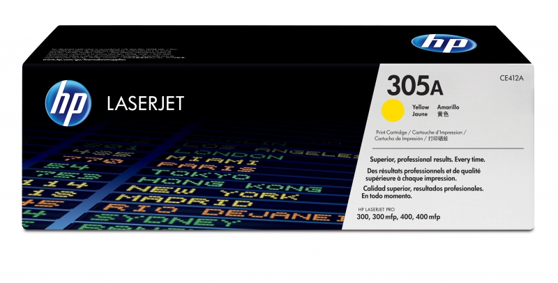 HP CE412A, Yellow Toner Cartridge - 2,600 pages