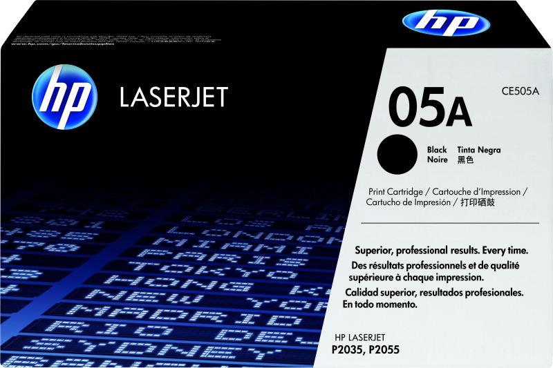 HP CE505A, BLACK TONER , 2300 page yield in accordance with ISO/IEC 19752
