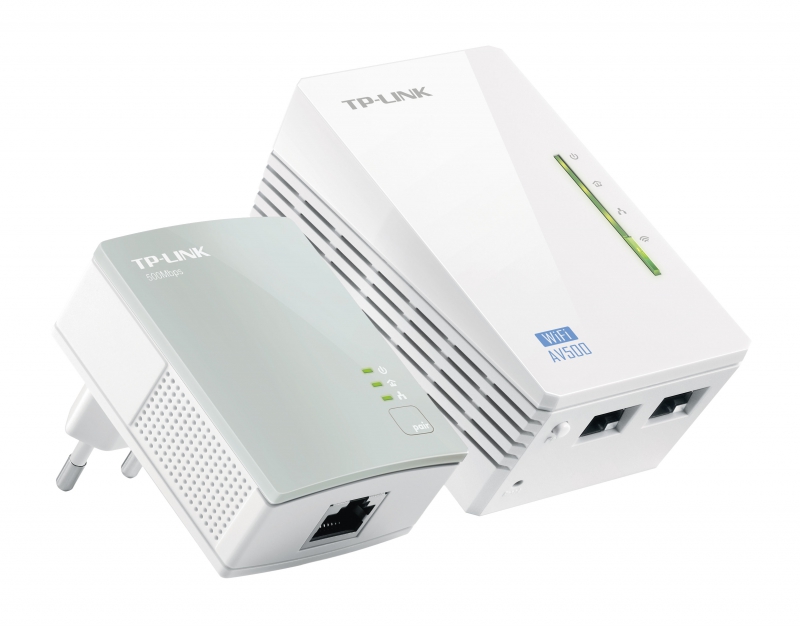 TP-Link TL-WPA4220 KIT 300Mbps AV600 Wi-Fi Powerline Extender Starter Kit 600Mbps HomePlug AV 300Mbps Wireless 2x100Mbps LAN 2.4GHz 802.11bgn 300m ran, 3 Years