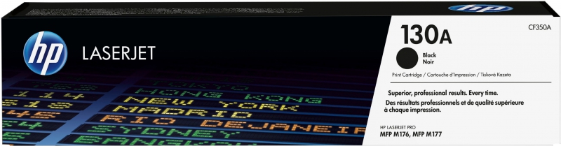 HP CF350A, 130A Black LaserJet Toner Cartridge, Page Yield: 1300 Pages, Compatible For Models: M153/M176/M177