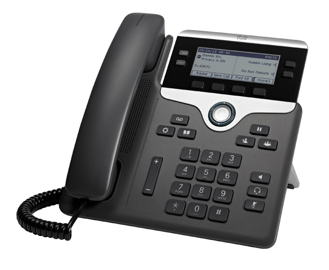 Cisco CP-7841-K9=, UC PHONE 7841, SIP, SRTP - 4 Lines, Multiple VoIP Protocol Support, Integrated Ethernet Switch, 2 x Ethernet 10Base-T/100Base-TX/1000Base-T, LCD Display, 1 Year