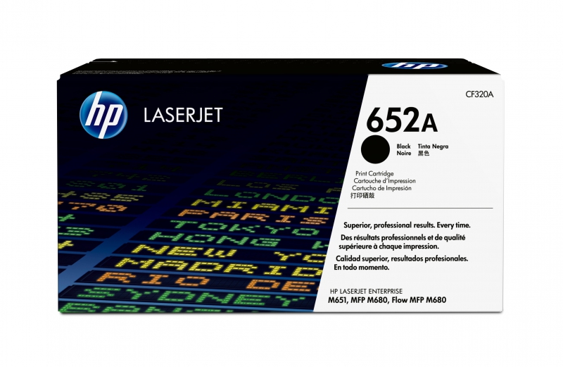 HP CF320A, 652A Black laserjet toner cartridge