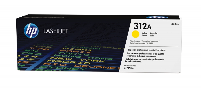 HP CF382A, Yellow Toner Cartridge Laserjet 312A
