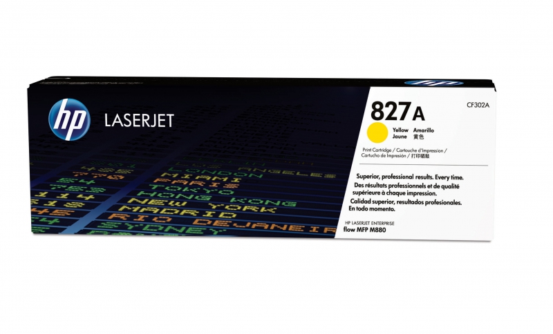 HP CF302A, 827A Yellow LaserJet Imaging Toner, 30000 Page