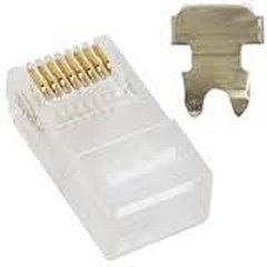Astrotek ATP-8P8C-6, CAT6 UTP -RJ45 Connector 8P8C Network Plug 3 Prong Blade 3U" Gold plating (50pcs/bag), 1 Year