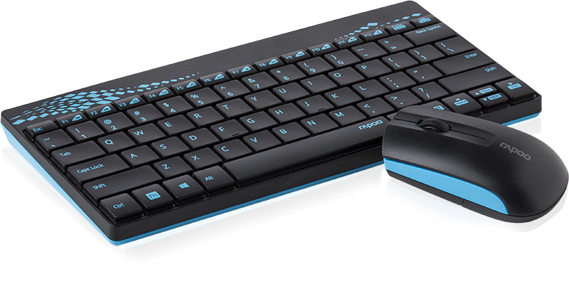 Rapoo 8000M, Compact Wireless Multi-mode Bluetooth, 2.4Ghz, 3 Device Keyboard and Mouse Combo, 2 Years