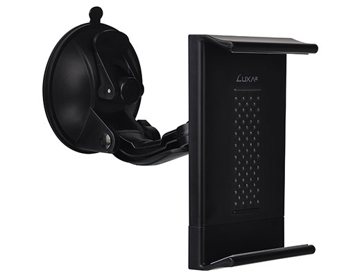 Luxa2 HO-TBL-PCTCBK-00, Tab Clip Universal Car Desk Mount Holder, 360 degree rotation, 180 degree vertical adjustment, 6"-10" screen size device, 1 Year Warranty