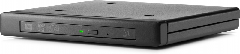 HP K9Q83AA, Desktop Mini DVD ODD Module, Product colour: Black, Purpose: Desktop, Optical drive type: DVD Super Multi DL, Interface: USB 3.0, CD write speed: 24x, DVD+R write speed: 8x, DVD-R write speed: 8x. CD read speed: 24x, DVD-ROM read speed: 8x, DV