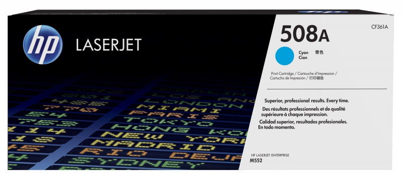 HP CF361A, LaserJet Toner Cartridge, 508A Cyan