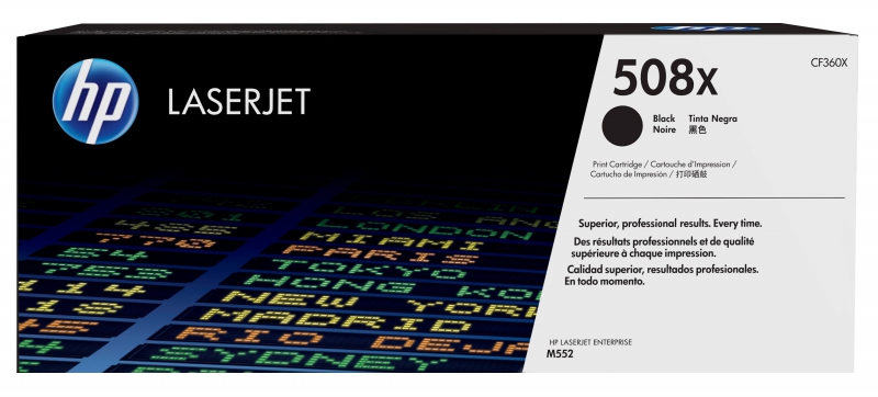 HP CF360X, 508X High Yield Black Original LaserJet Toner Cartridge