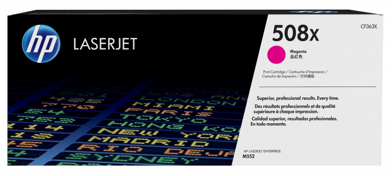 HP CF363X, 508X High Yield Magenta Original LaserJet Toner Cartridge