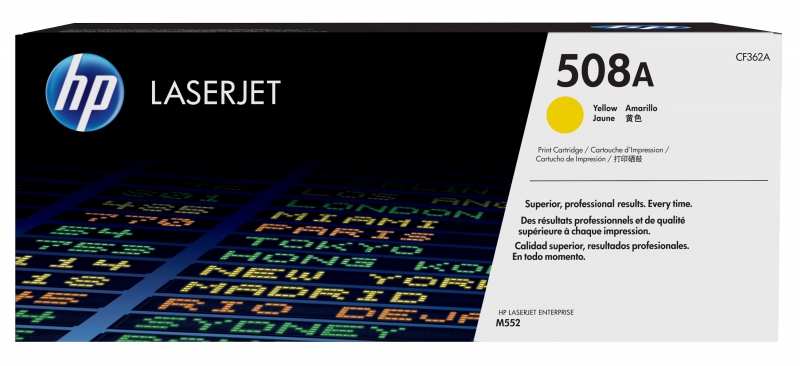 HP CF362A, 508A Original Yellow,  LaserJet Toner Cartridge, 5,000 Pages, 1 Year Warranty