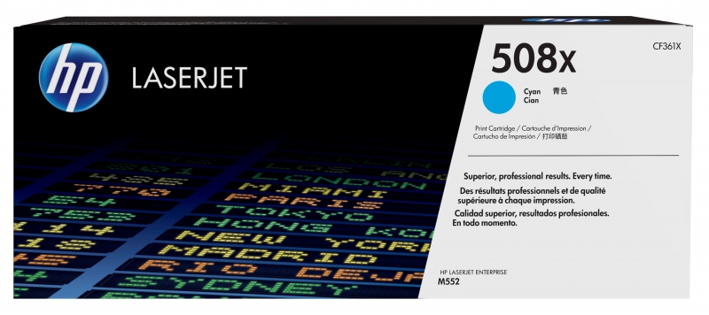 HP CF361X, 508X High Yield Cyan Original LaserJet Toner Cartridge