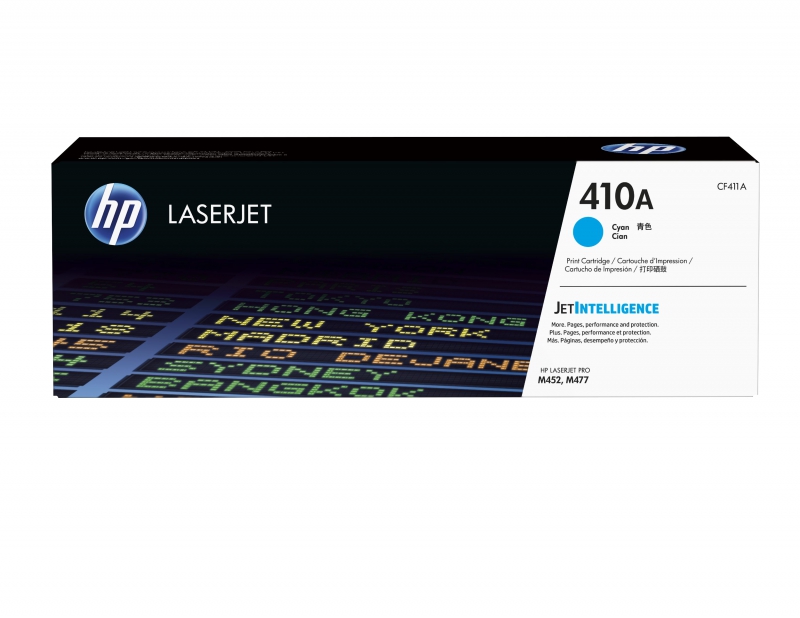 HP CF411A, 410A Cyan  Laserjet Toner Cartridge