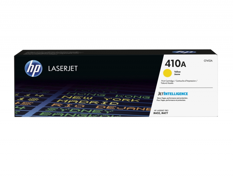 HP CF412A, 410A Yellow  Laserjet Toner Cartridge