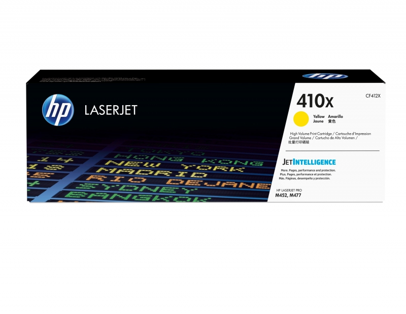 HP CF412X, 410X Original Yellow Toner Cartridge