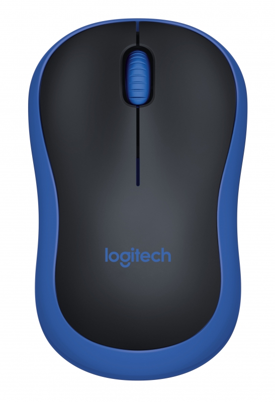 Logitech 910-002502, M185 Mouse, 1000dpi, USB, Wireless, Blue and Black, 3 Year Warranty