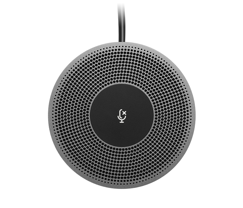 Logitech 989-000405, Expansion Microphone for MeetUp ConferenceCam,Mono, Wideband, Noise Canceling, LED Indicator, Hear clearly up to 4.2 meters, Microphone Mute Button, 6 meters cable length, 2 Years
