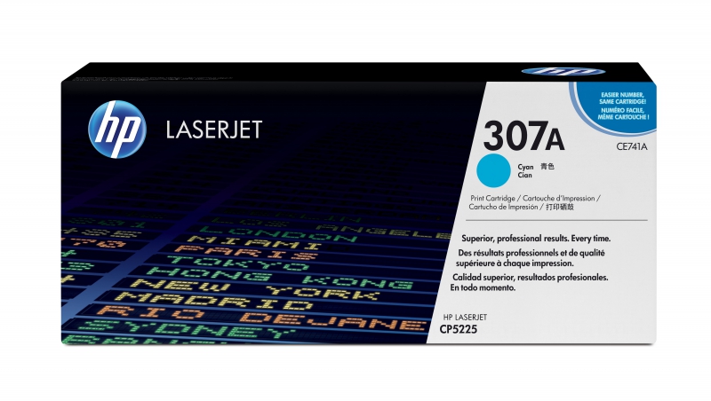HP CE741A, CP5220 Cyan Print Cartidges With Color Sphere Toner, Page Yield-7300 Pages, 1 Year