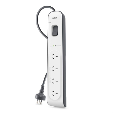 Belkin BSV400AU2M, 4 OUTLET SURGE PROTECTOR WITH 2M CORD, 1 Year