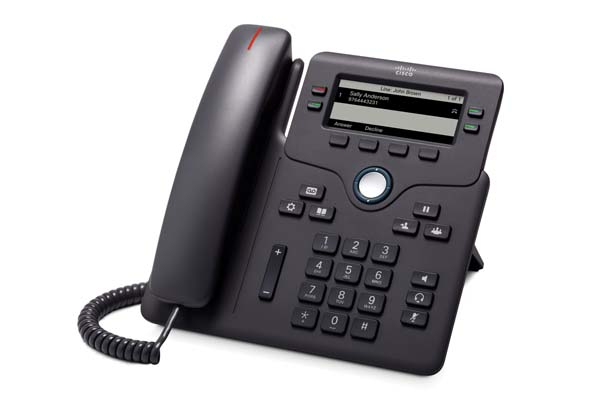 Cisco CP-6851-3PCC-K9=, 6851 IP Phone, 4 Line, 2xRJ-45 Ports, Corded, 1 Year Warranty
