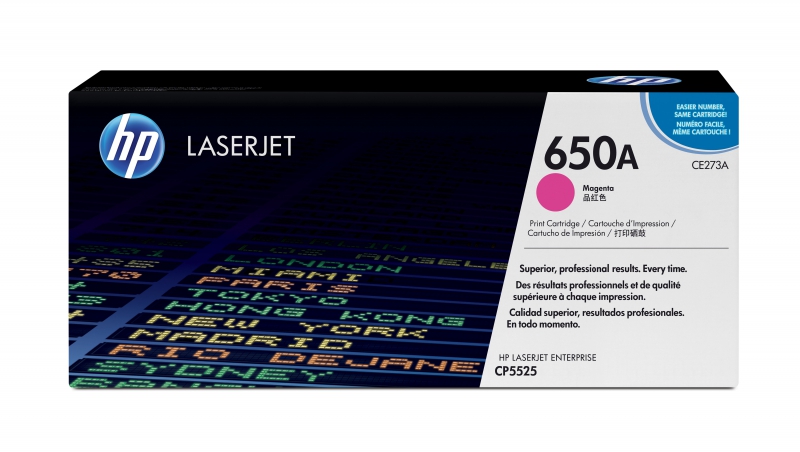 HP CE273A, 650A Magenta laserjet toner cartridge