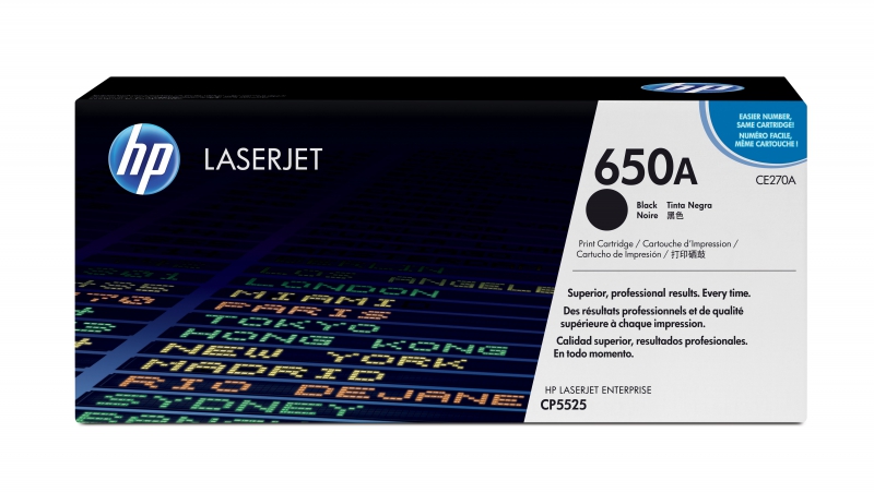 HP CE270A ,650A Black laserjet toner cartridge