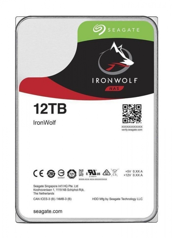 *Limit Apply..Contact your AM* Seagate ST12000VN0008, IronWolf, 12TB, 3.5", SATA 6Gb/s, 7200RPM, 256MB Cache, 3 Year Warranty
