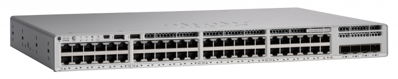 Cisco C9200L-48P-4G-E, CATALYST 9200L48-PORT POE+ 4X1G Uplink Switch, Network Essentials, 1 Year