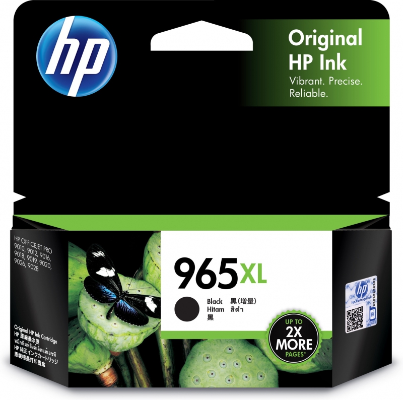 HP 3JA84AA, 965XL,  Ink Cartridges, Page yield: 2000 pages, Black