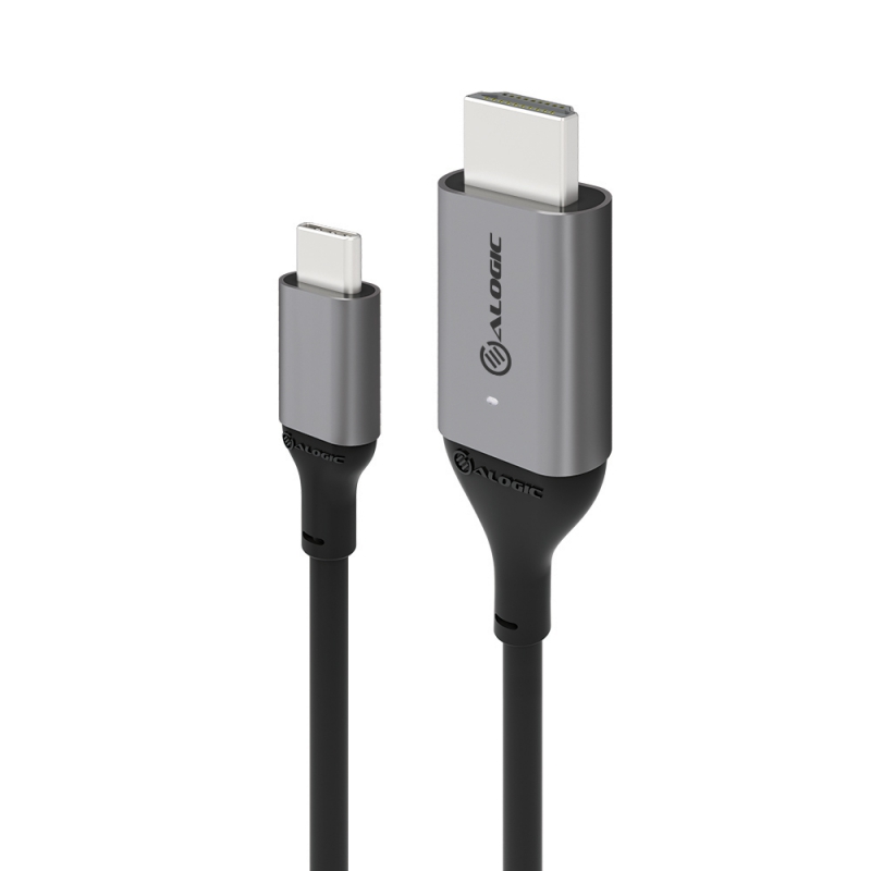 Alogic ULCHD02-SGR, Ultra USB-C to HDMI Cable, Male to Male, Cable Length: 2m, SpaceGrey, 1 Year Warranty
