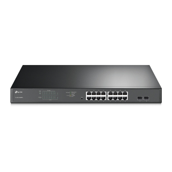 TP-Link TL-SG1218MPE 16-Port Gigabit PoE+ Easy Smart Switch, 16 Gigabit RJ45 Ports, 2 SFP Slots, 802.3at/af, 192W PoE Power, 1U 19-inch Rack-mountable, 5 YR Warranty