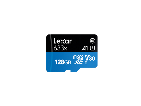 *Limits Apply, contact your AM* Lexar LSDMI128BB633A, High-Performance 633X MicroSDHC, 128GB, UHS-I, Read Speed: Up to 100MB/s, Write Speed: Up to 45MB/s, 10 Year Warranty