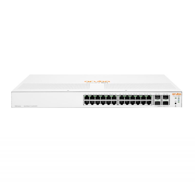Aruba JL682A, Instant On 1930 Smart Managed Switch, 24x Gigabit RJ45 Ports, 4x SFP+ Ports, Limited Lifetime Warranty