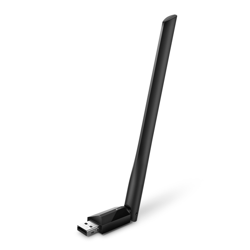TP-Link Archer T2U Plus AC600 High Gain Wi-Fi Dual Band USB Adapter,433Mbps at 5GHz + 200Mbps at 2.4GHz, USB 2.0, 1 high gain antenna, 3 Year Warranty