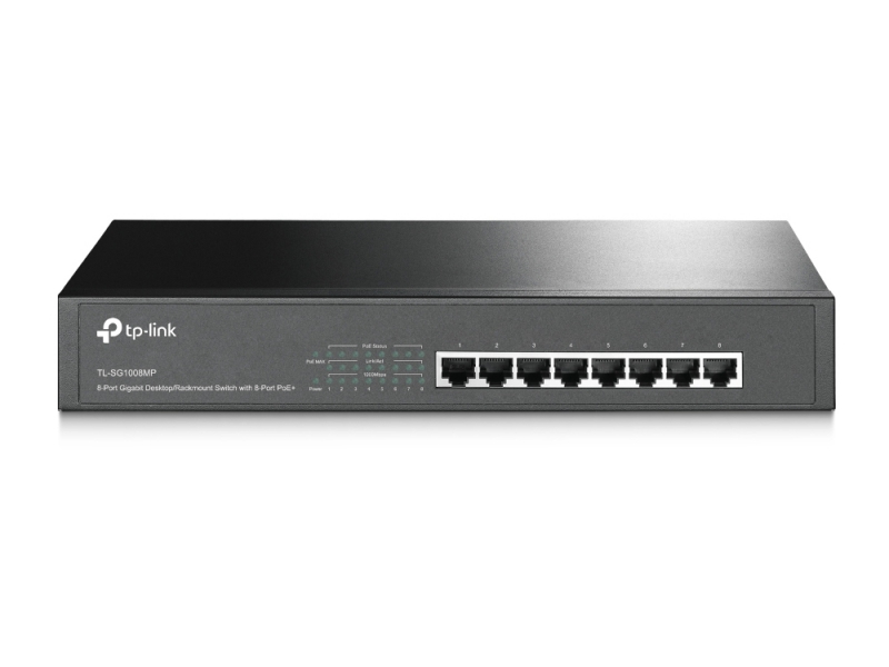 TP-Link TL-SG1008MP 8-Port Gigabit Desktop/Rackmount Switch with 8-Port PoE+, 5 YR Warranty