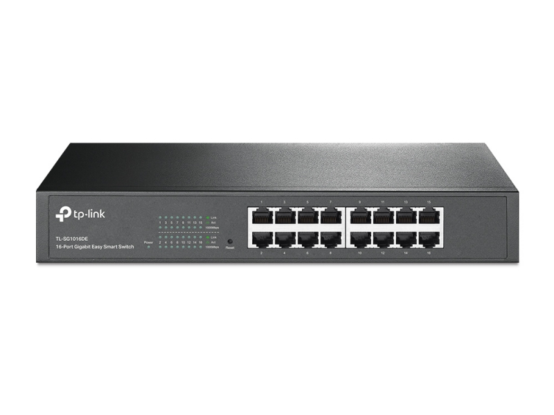 TP-Link TL-SG1016DE 16-Port Gigabit Easy Smart Switch Network Monitoring, Traffic Prioritization & VLAN Features Web-based User Interface, 5 YR Warranty