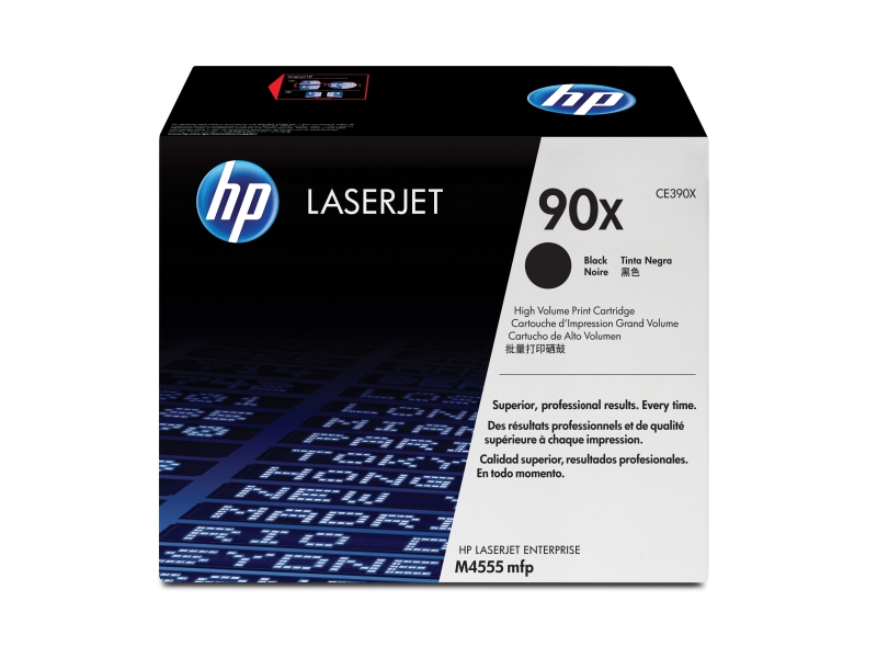 HP CE390X, 90X Black High Yield Laserjet Toner Cartridge