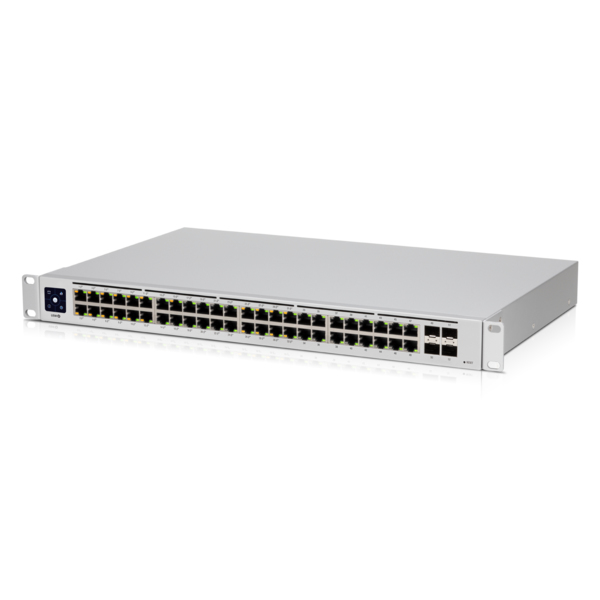 Ubiquiti USW-48-POE, UniFi 48 port Managed Gigabit Layer2 &amp; Layer3 switch, 48x Gigabit Ethernet Ports w/ 32x 802.3at POE+, 4x SFP Port Touch Display 210W, 1 Year Warranty