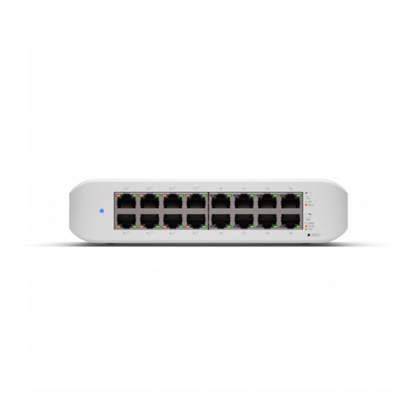 Ubiquiti USW-LITE-16-POE, UniFi Switch Lite 16 PoE, Layer 2, 16xGbE RJ45 Ports, 8xPoE+ Ports, PoE Budget: 45W, 1 Year Warranty