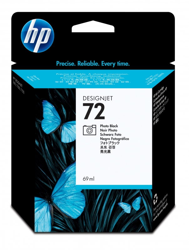 HP C9397A, No 72 Ink Cartridge 69-ml Black Photo
