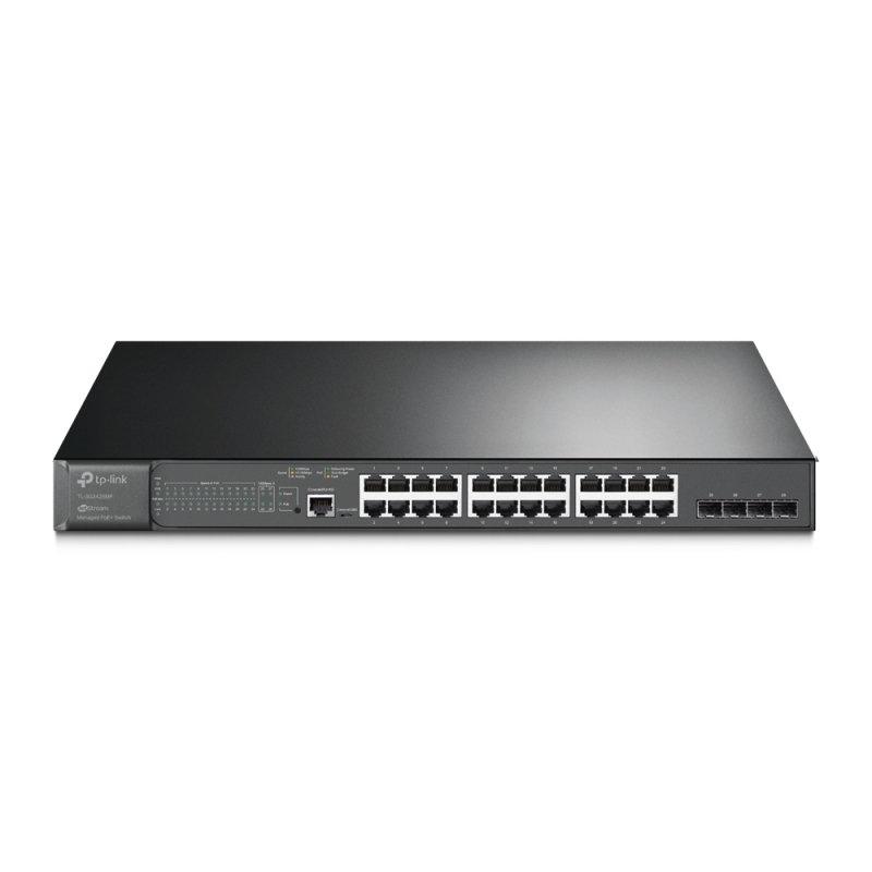 TP-Link TL-SG3428MP, Gigabit L2 Managed Switch, 24xPOE Ports, 4xSFP+ Slots, 2xFan, 5 Year Warranty