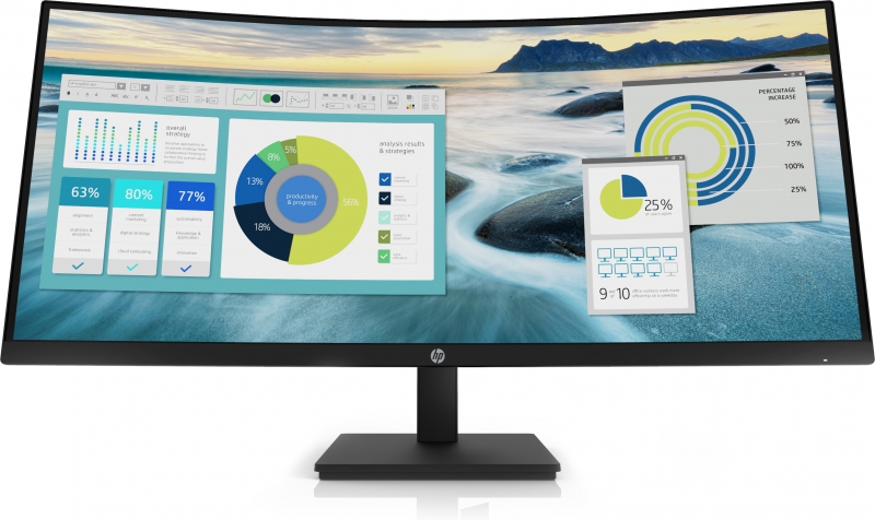 HP 21Y56AA, P34HC G4, 34" VA Curved, 3440x1440, 21:9, 5ms, 100Hz, 1xHDMI, 1xDP, USB, Adjustable Height, Tilt, 3 Year Warranty