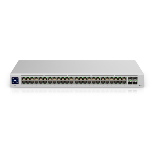 Ubiquiti USW-48, UniFi 48 port Managed Gigabit Switch, 48x Gigabit Ethernet Ports, 4x SFP, Touch Display, Fanless, 1 Year Warranty