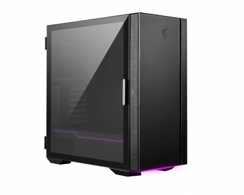 MSI MPG QUIETUDE 100S, Mid-Tower, Tempered Glass, Drive Bays: 2x3.5", 2x2.5", Expansion Slot: 7, Motherboard Support: ATX/Micro-ATX/Mini-ITX, Pre-Installed Fan: 1x120mm, Black, 1 Year Warranty