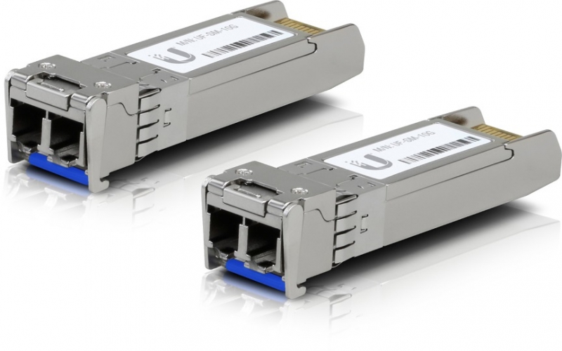 Ubiquiti UACC-OM-SM-10G-D-2, UFiber SFP+ Single-Mode Fiber Module, 10 Gbps, 10km Distance, Pack Of 2, 1 Year Warranty